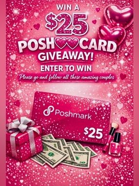 $25 Poshmark Gift Card - Pink Sparkle Design